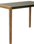 56" Gray And Natural Faux Concrete And Solid Wood Outdoor Bar Table