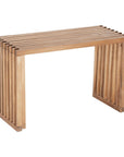 54" Natural Acacia Solid Wood Extendable Garden Patio Bench