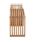 54" Natural Acacia Solid Wood Extendable Garden Patio Bench