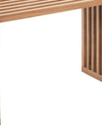 54" Natural Acacia Solid Wood Extendable Garden Patio Bench