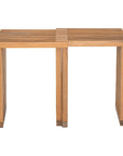 27" Natural Solid Wood Extendable Indoor Outdoor Bench