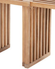 27" Natural Solid Wood Extendable Indoor Outdoor Bench