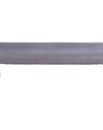 54" Gray And Black Velvet And Steel Upholstered Specialty Bench