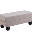 45" Gray And Black Fabric And Solid Wood Upholstered Bench