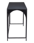 50" Black Steel Frame Console Table