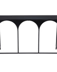 50" Black Steel Frame Console Table