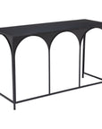 50" Black Steel Frame Console Table