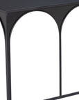 50" Black Steel Frame Console Table