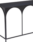 50" Black Steel Frame Console Table