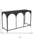 50" Black Steel Frame Console Table