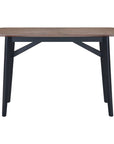 48" Espresso and Black Solid Wood Oval Console Table