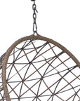 35" Gray Steel Outdoor Egg Chair