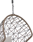 35" Gray Steel Outdoor Egg Chair