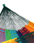 Green Red And Yellow Striped Double Hammock