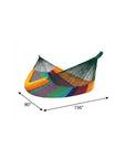 Green Red And Yellow Striped Double Hammock