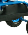 22" Blue Steel Garden Stool