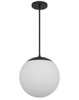 Black And White Frosted LED Dimmable Outdoor Hanging Light With Black Shades