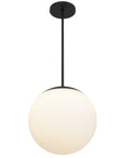 Black And White Frosted LED Dimmable Outdoor Hanging Light With Black Shades