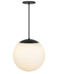 Black And White Frosted LED Dimmable Outdoor Hanging Light With Black Shades