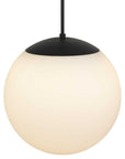 Black And White Frosted LED Dimmable Outdoor Hanging Light With Black Shades