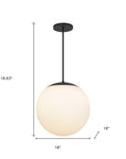 Black And White Frosted LED Dimmable Outdoor Hanging Light With Black Shades