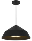 22" Black Aluminum Geometric LED Dimmable Outdoor Pendent Hanging Light