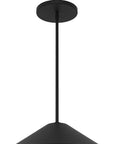 22" Black Aluminum Geometric LED Dimmable Outdoor Pendent Hanging Light