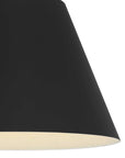 16" Black Aluminum Cone LED Dimmable Outdoor Pendent Hanging Light
