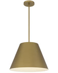 16" Antique Gold Aluminum Cone LED Dimmable Outdoor Pendent Hanging Light
