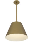 16" Antique Gold Aluminum Cone LED Dimmable Outdoor Pendent Hanging Light