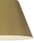 16" Antique Gold Aluminum Cone LED Dimmable Outdoor Pendent Hanging Light