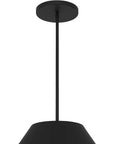 22" Black Aluminum Cone LED Dimmable Outdoor Pendent Hanging Light