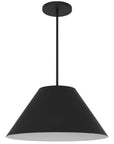 22" Black Aluminum Cone LED Dimmable Outdoor Pendent Hanging Light
