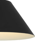 22" Black Aluminum Cone LED Dimmable Outdoor Pendent Hanging Light