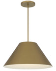 22" Antiqued Brass Aluminum Cone LED Dimmable Outdoor Pendent Hanging Light