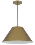 22" Antiqued Brass Aluminum Cone LED Dimmable Outdoor Pendent Hanging Light