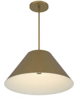 22" Antiqued Brass Aluminum Cone LED Dimmable Outdoor Pendent Hanging Light