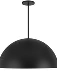 32" Black Aluminum Dome LED Dimmable Outdoor Pendent Hanging Light