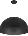32" Black Aluminum Dome LED Dimmable Outdoor Pendent Hanging Light