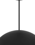 32" Black Aluminum Dome LED Dimmable Outdoor Pendent Hanging Light