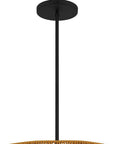 Natural And Black Rattan String And Metal LED Dimmable Outdoor Hanging Pendent Light