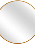 31" Gold Metal Round Framed Accent Mirror
