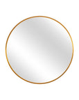 31" Gold Metal Round Framed Accent Mirror