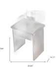 24" White Wood Mirrored Vanity Table And Lights