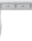 39" Silver Wood Mirrored Three Drawer Vanity Table