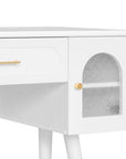 40" White Wood Vanity Table