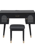 40" Black Wood Vanity Table