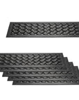 Set Of Six Black Lattice Outdoor Rubber Stair Treads