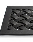 Set Of Six Black Lattice Outdoor Rubber Stair Treads