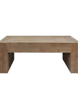 49" Natural Wood Chunky Rectangular Coffee Table
